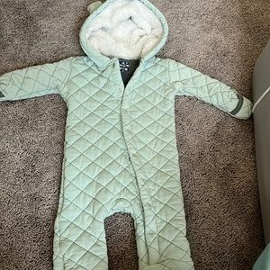 Kickee pants thick onesie sea foam green